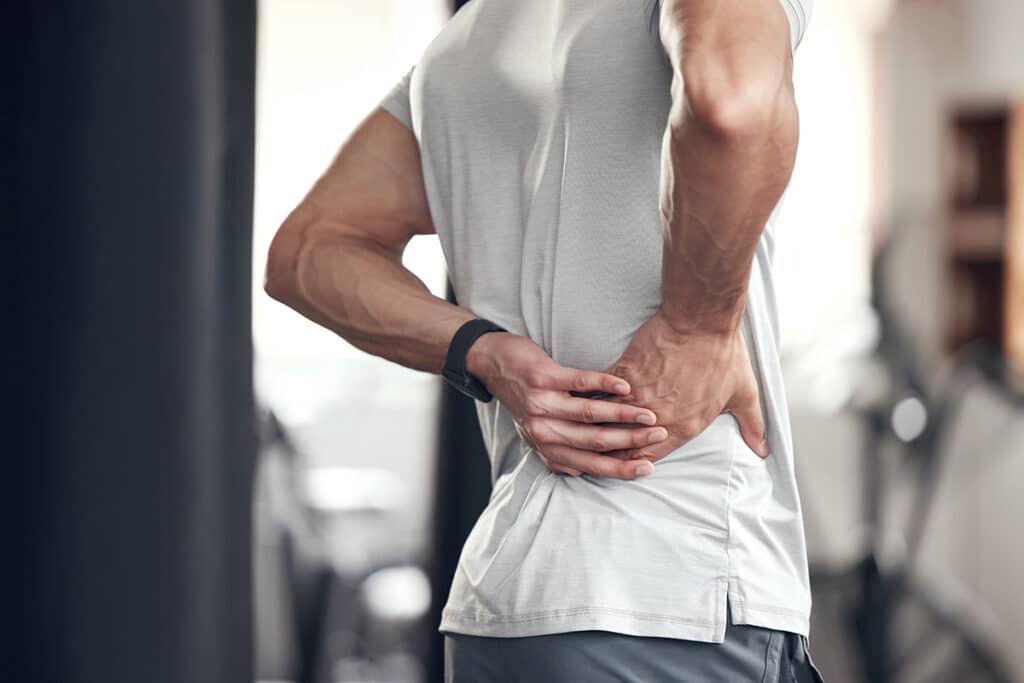 Man with back pain