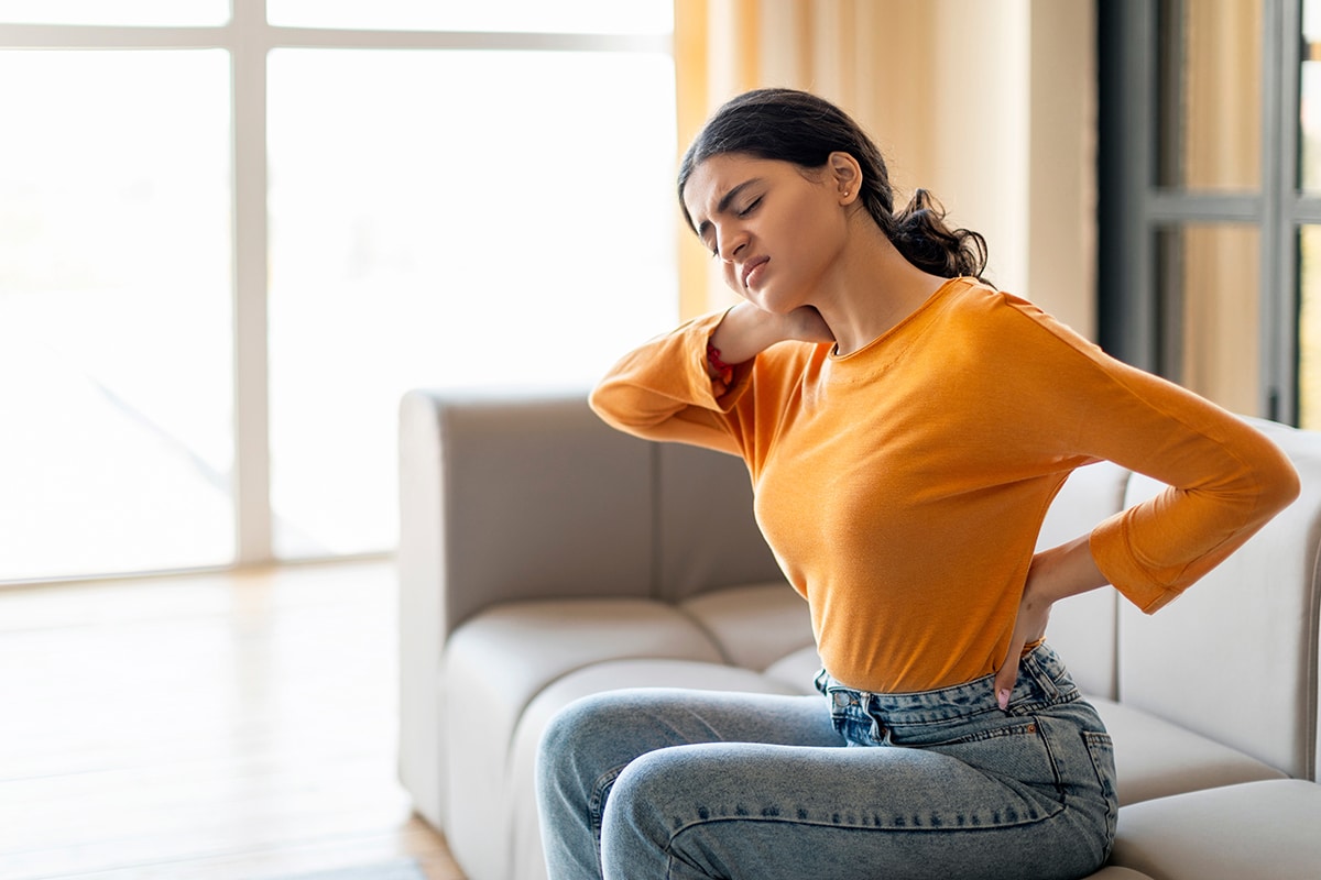 Woman with back pain